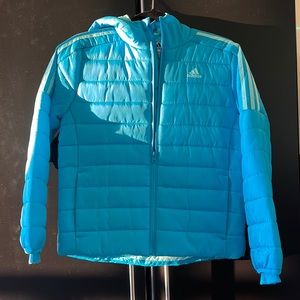 NWT - Adidas Youth Puffer Jacket in Light Blue
